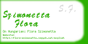 szimonetta flora business card